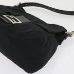FENDI Mamma Baguette Shoulder Bag Nylon Blackki3586