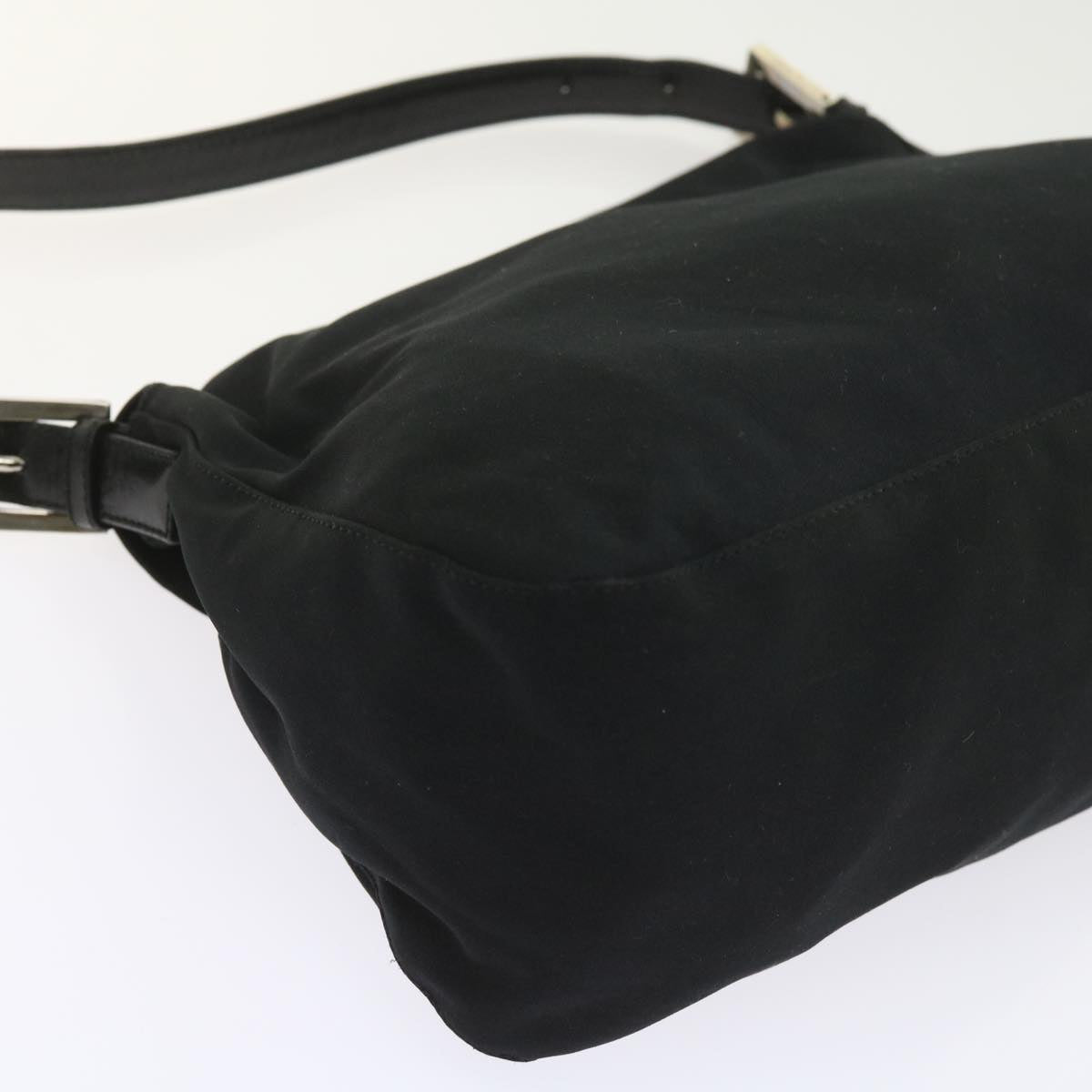 FENDI Mamma Baguette Shoulder Bag Nylon Blackki3586