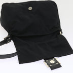FENDI Mamma Baguette Shoulder Bag Nylon Blackki3586
