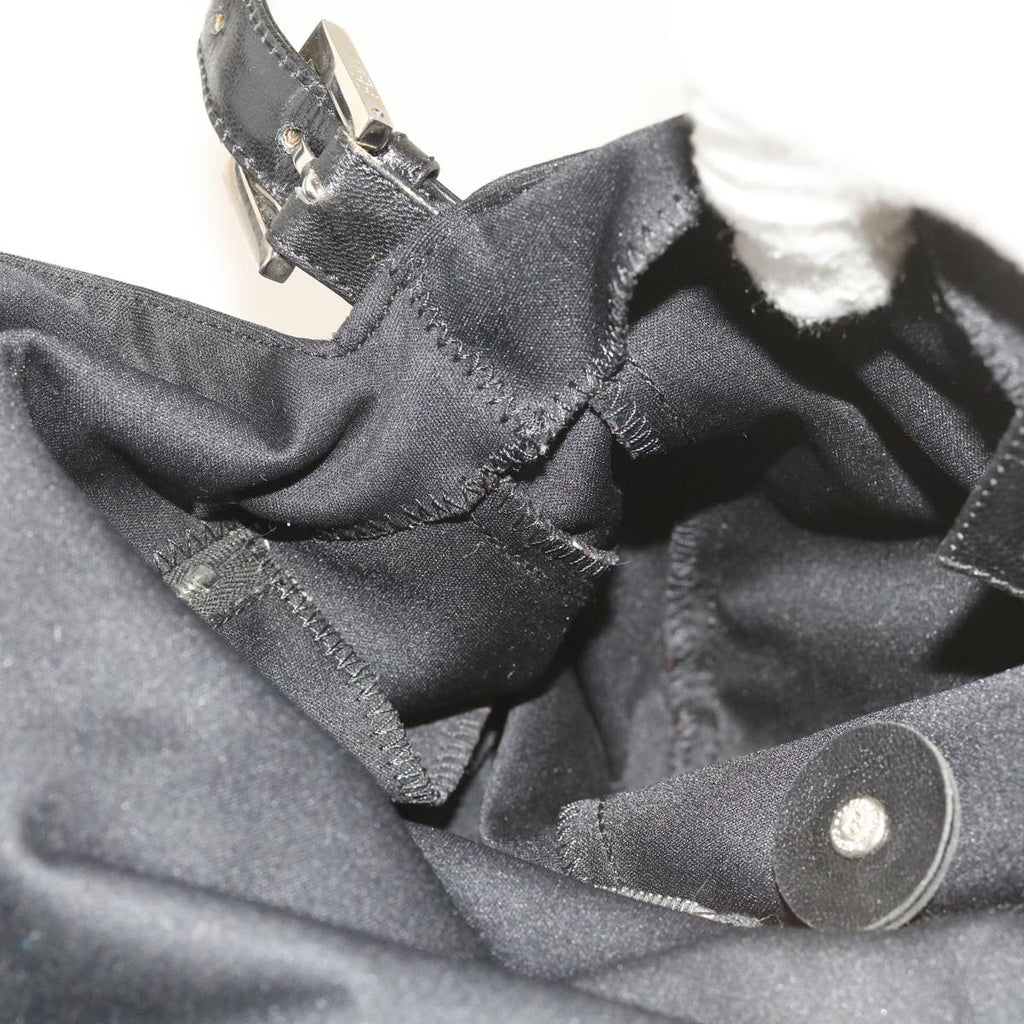 FENDI Mamma Baguette Shoulder Bag Nylon Blackki3586