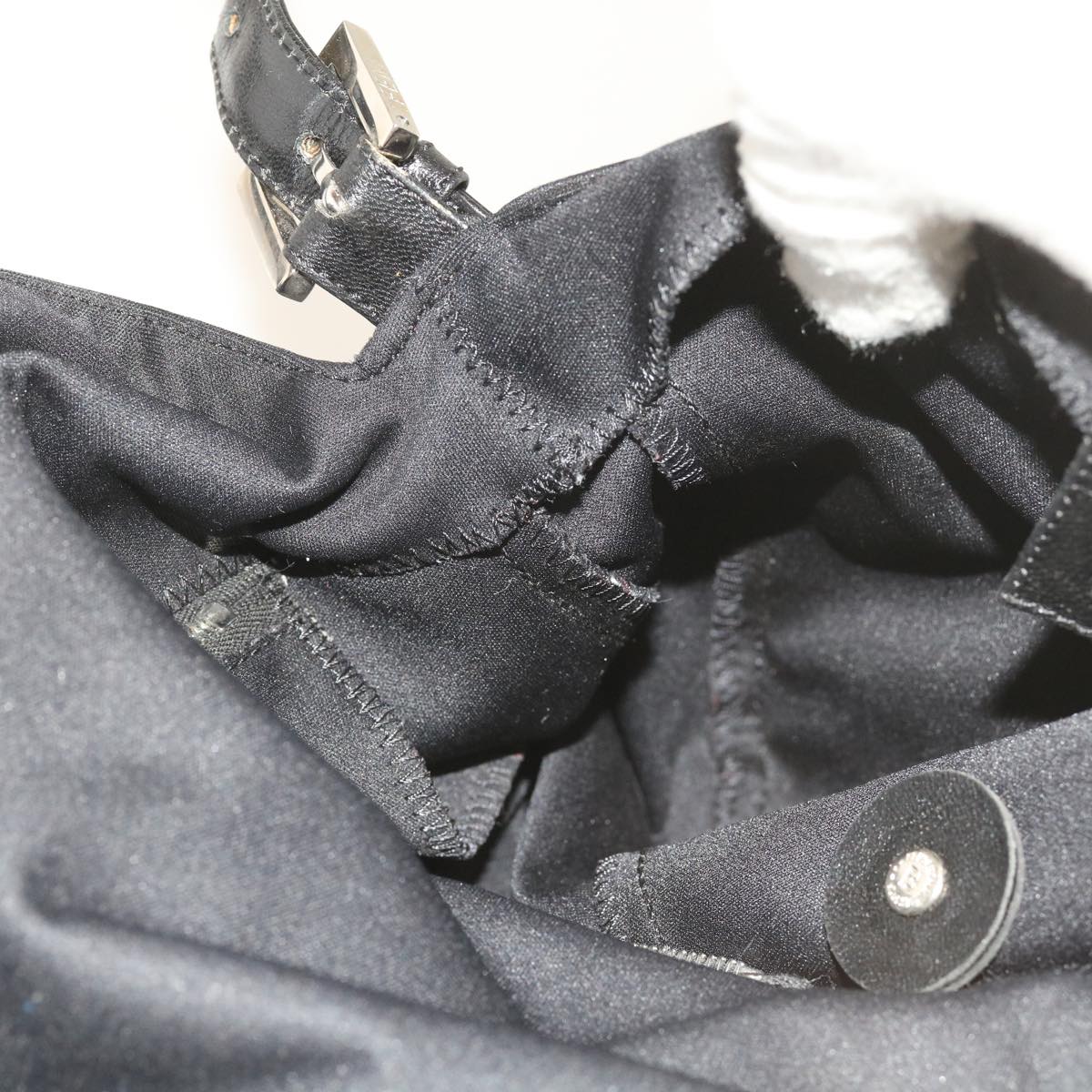 FENDI Mamma Baguette Shoulder Bag Nylon Blackki3586