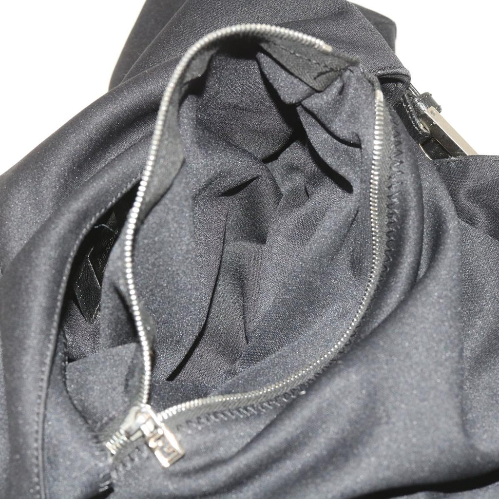 FENDI Mamma Baguette Shoulder Bag Nylon Blackki3586