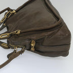 Chloe Paraty Shoulder Bag Leather 2way Brown ki3591