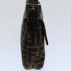 FENDI Zucca Canvas Mamma Baguette Shoulder Bag Black Brownki3598