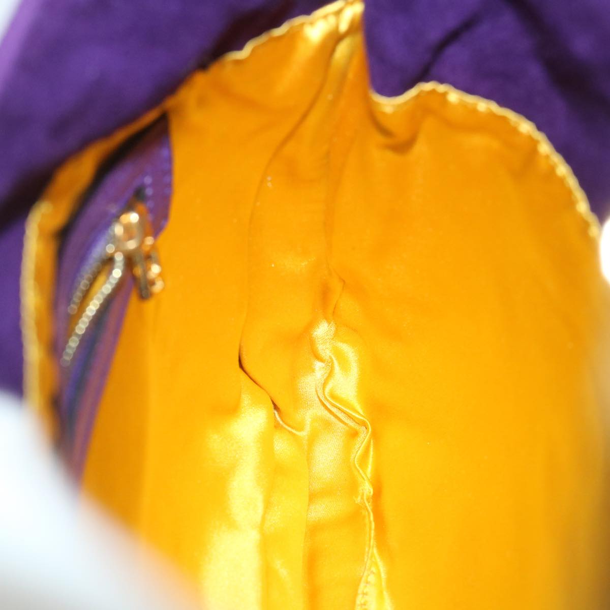 FENDI Mamma Baguette Shoulder Bag Suede Purple 2258 26569 009ki3664