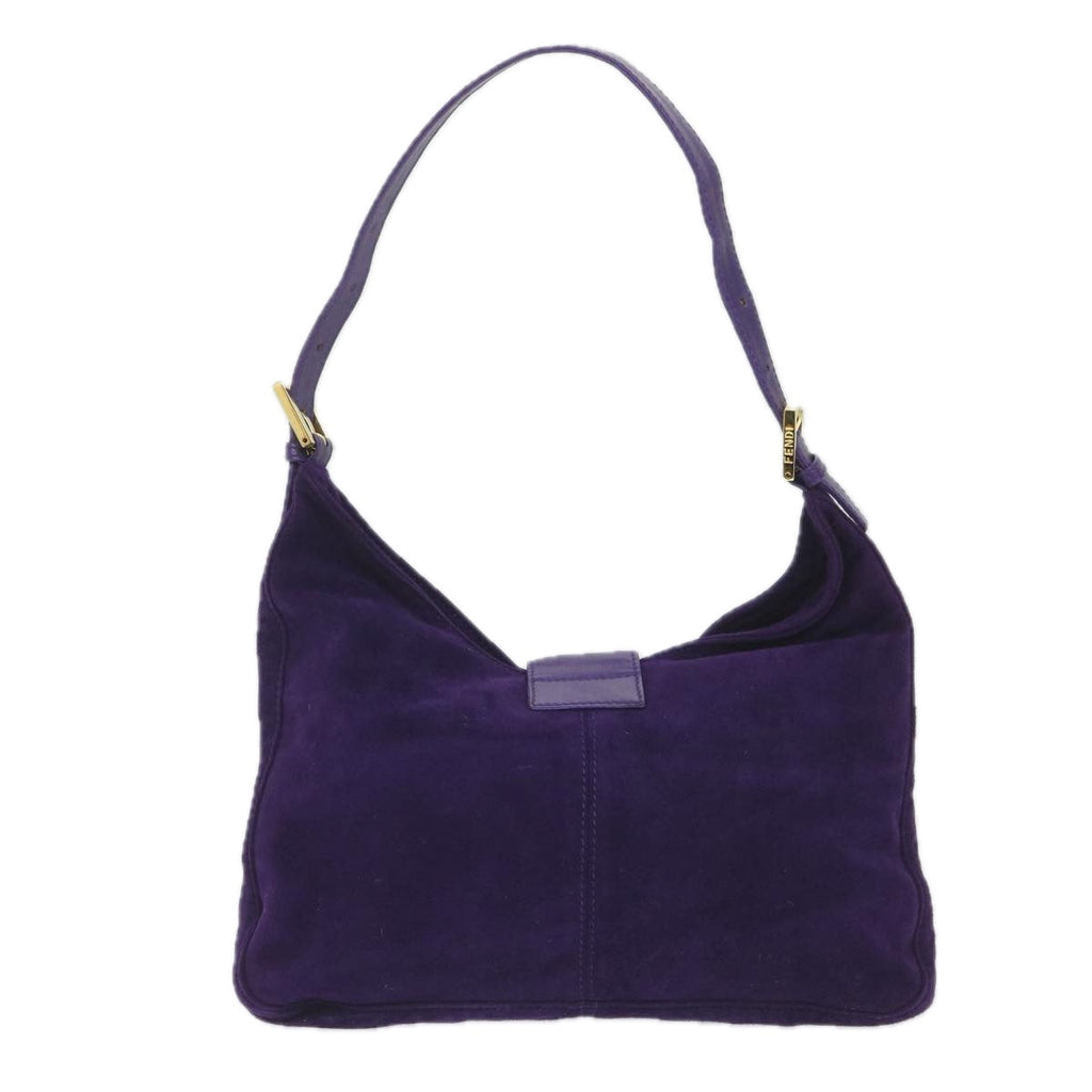 FENDI Mamma Baguette Shoulder Bag Suede Purple 2258 26569 009ki3664