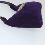 FENDI Mamma Baguette Shoulder Bag Suede Purple 2258 26569 009ki3664