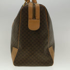 CELINE Macadam Canvas Boston Bag PVC Leather Brown  ki3691