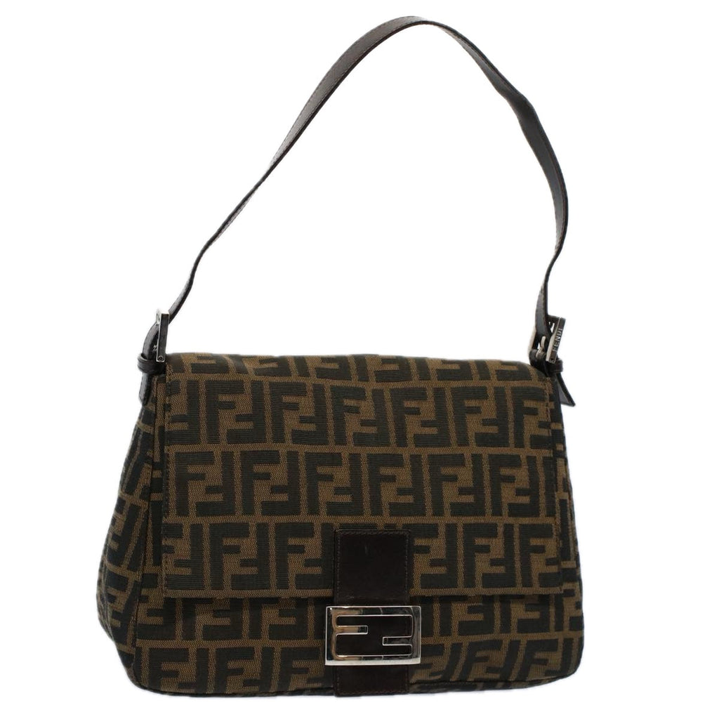 FENDI Zucca Canvas Mamma Baguette Shoulder Bag Brown 211126325 009ki3771