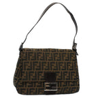 FENDI Zucca Canvas Mamma Baguette Shoulder Bag Brown 211126325 009ki3771