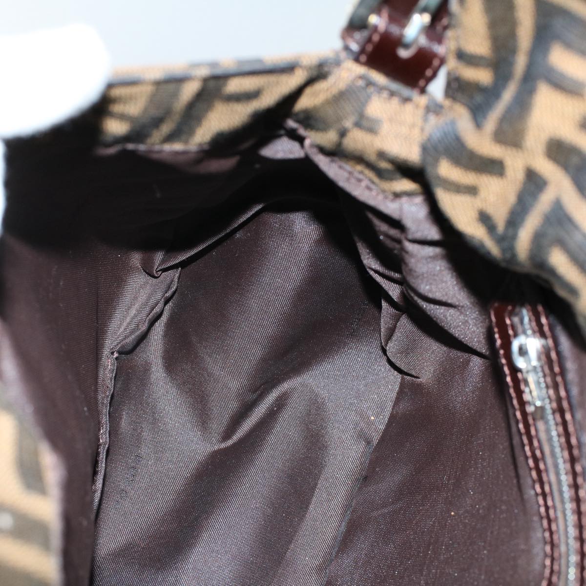 FENDI Zucca Canvas Mamma Baguette Shoulder Bag Brown 211126325 009ki3771