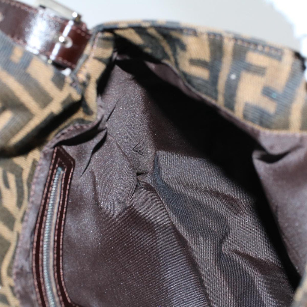 FENDI Zucca Canvas Mamma Baguette Shoulder Bag Brown 211126325 009ki3771