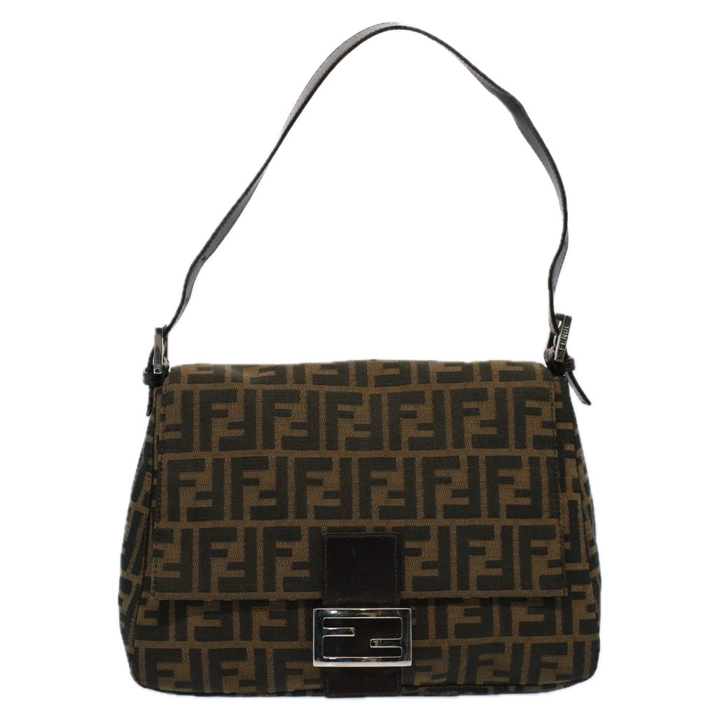 FENDI Zucca Canvas Mamma Baguette Shoulder Bag Brown 211126325 009ki3771