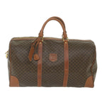 CELINE Macadam Canvas Boston Bag PVC Leather Brown  ki3775