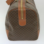 CELINE Macadam Canvas Boston Bag PVC Leather Brown  ki3775