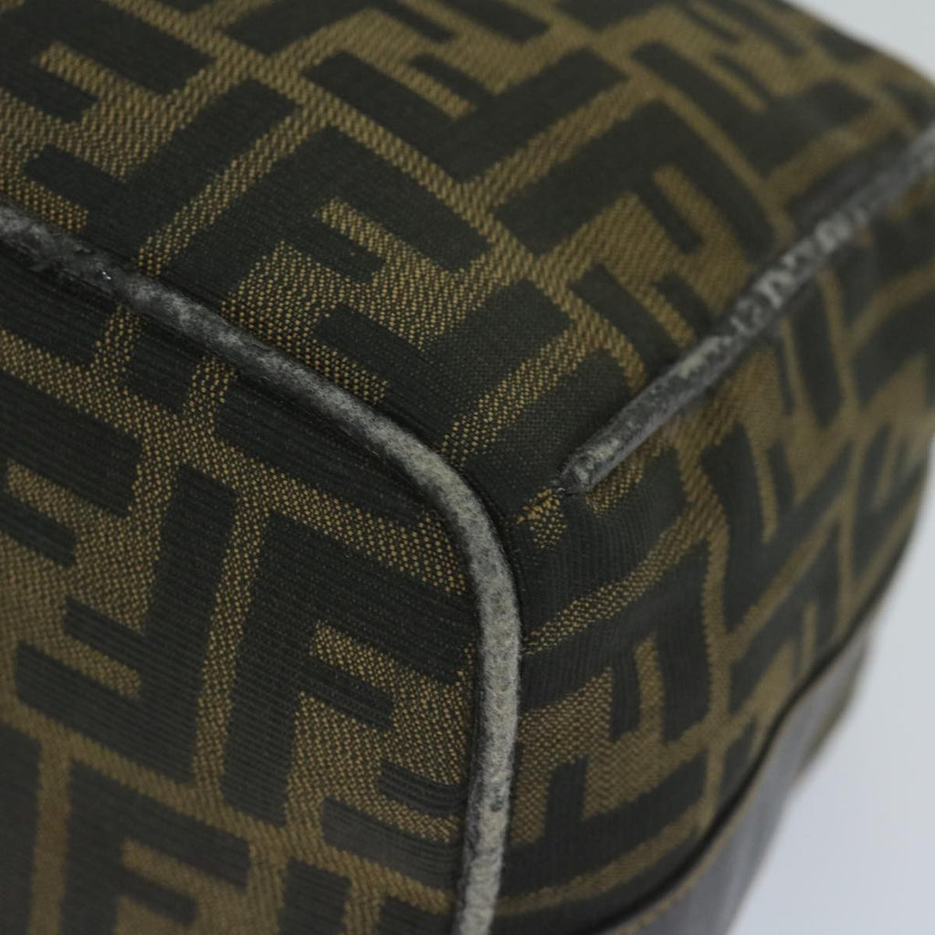 FENDI Zucca Canvas Vanity Cosmetic Pouch Black Brownki3845