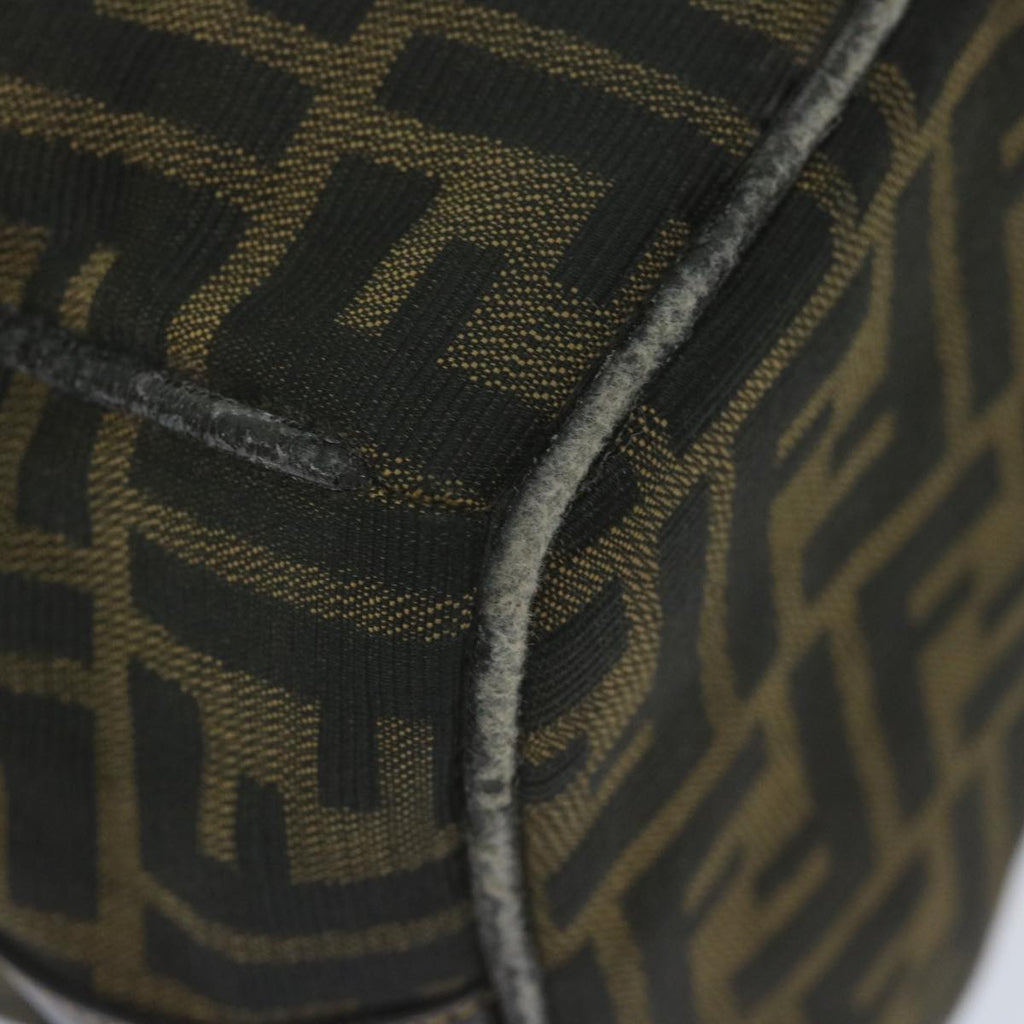 FENDI Zucca Canvas Vanity Cosmetic Pouch Black Brownki3845