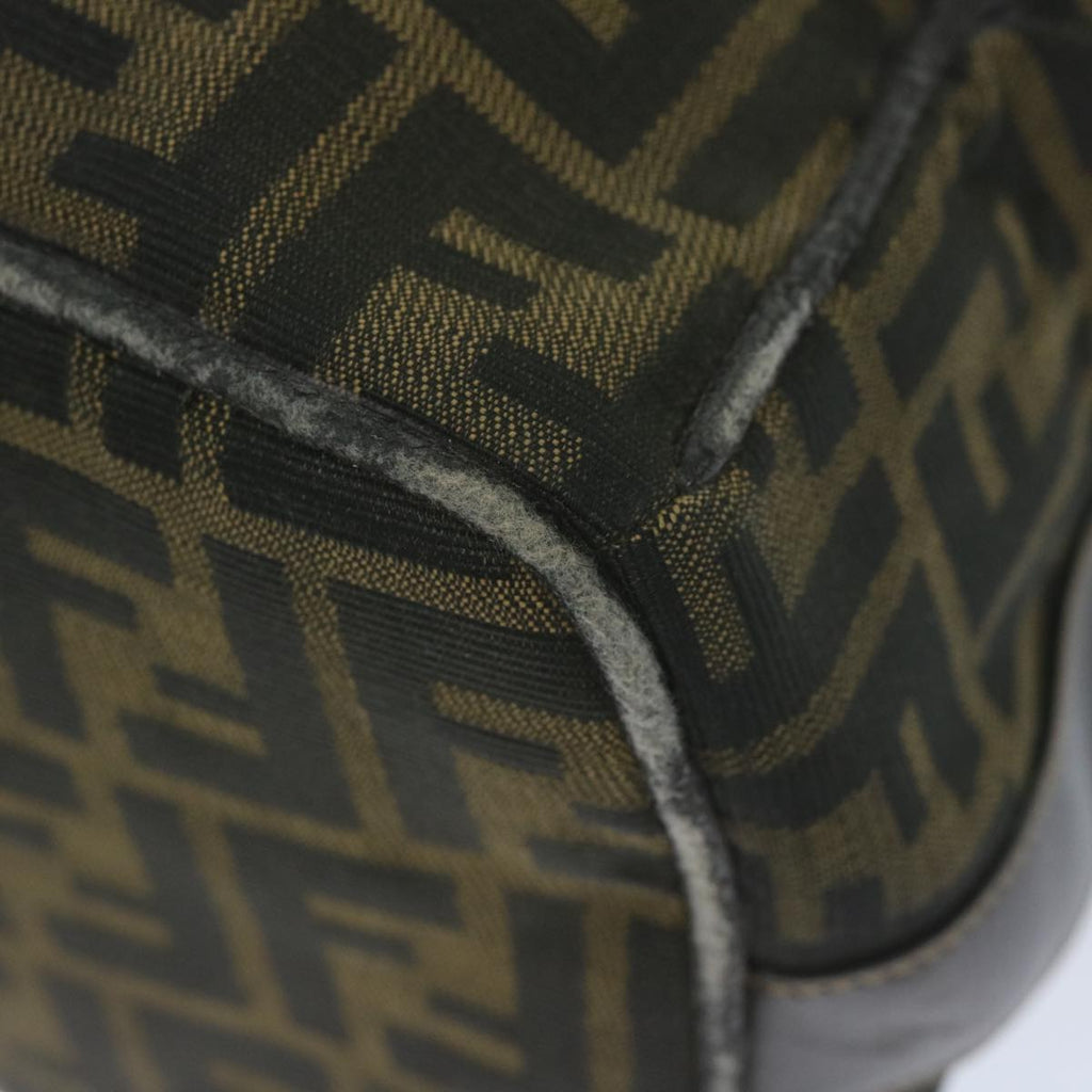 FENDI Zucca Canvas Vanity Cosmetic Pouch Black Brownki3845