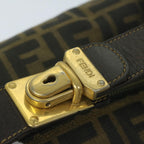 FENDI Zucca Canvas Vanity Cosmetic Pouch Black Brownki3845