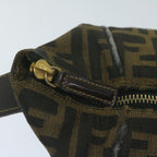 FENDI Zucca Canvas Vanity Cosmetic Pouch Black Brownki3845