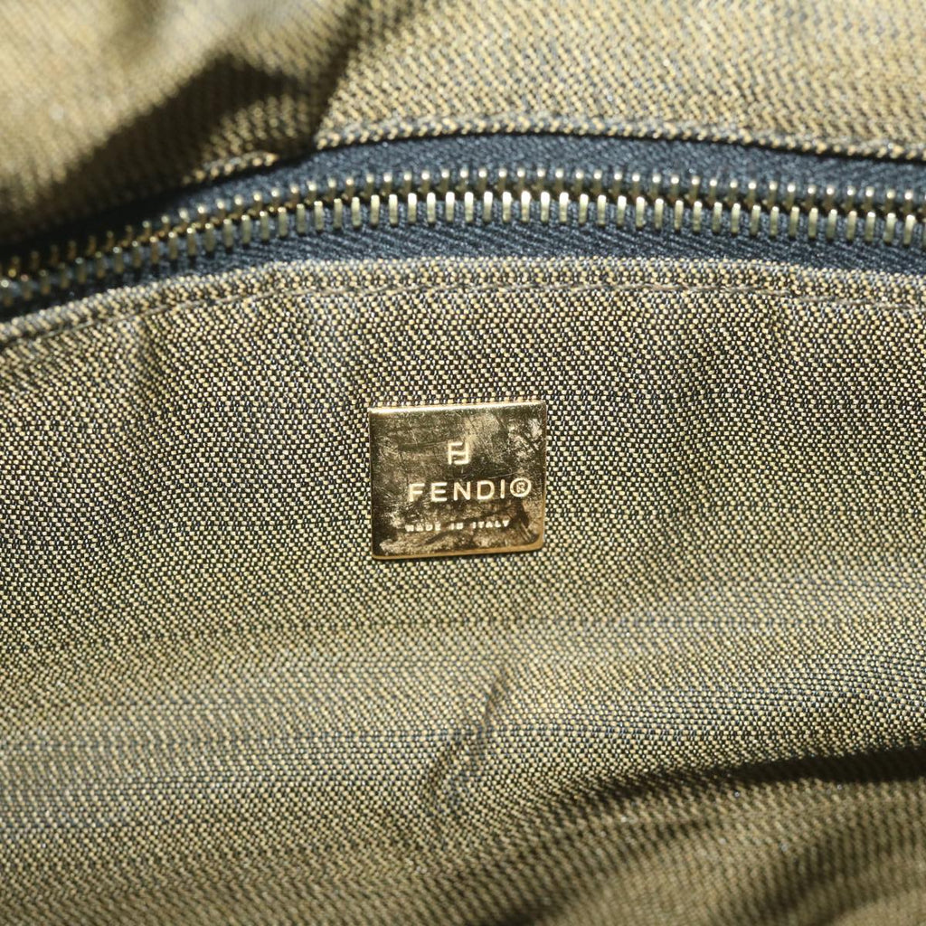 FENDI Zucca Canvas Vanity Cosmetic Pouch Black Brownki3845