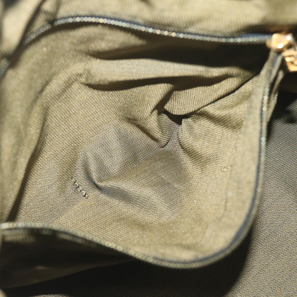 FENDI Zucca Canvas Vanity Cosmetic Pouch Black Brownki3845