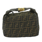 FENDI Zucca Canvas Vanity Cosmetic Pouch Black Brownki3845