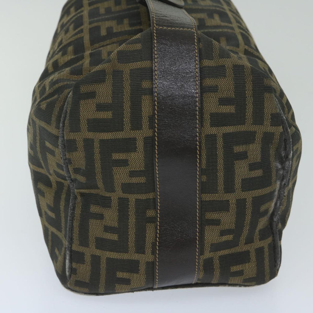 FENDI Zucca Canvas Vanity Cosmetic Pouch Black Brownki3845