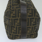 FENDI Zucca Canvas Vanity Cosmetic Pouch Black Brownki3845