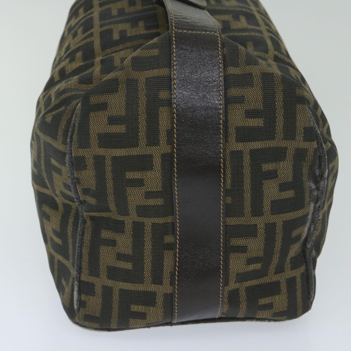 FENDI Zucca Canvas Vanity Cosmetic Pouch Black Brownki3845