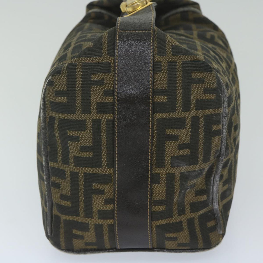 FENDI Zucca Canvas Vanity Cosmetic Pouch Black Brownki3845