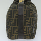 FENDI Zucca Canvas Vanity Cosmetic Pouch Black Brownki3845