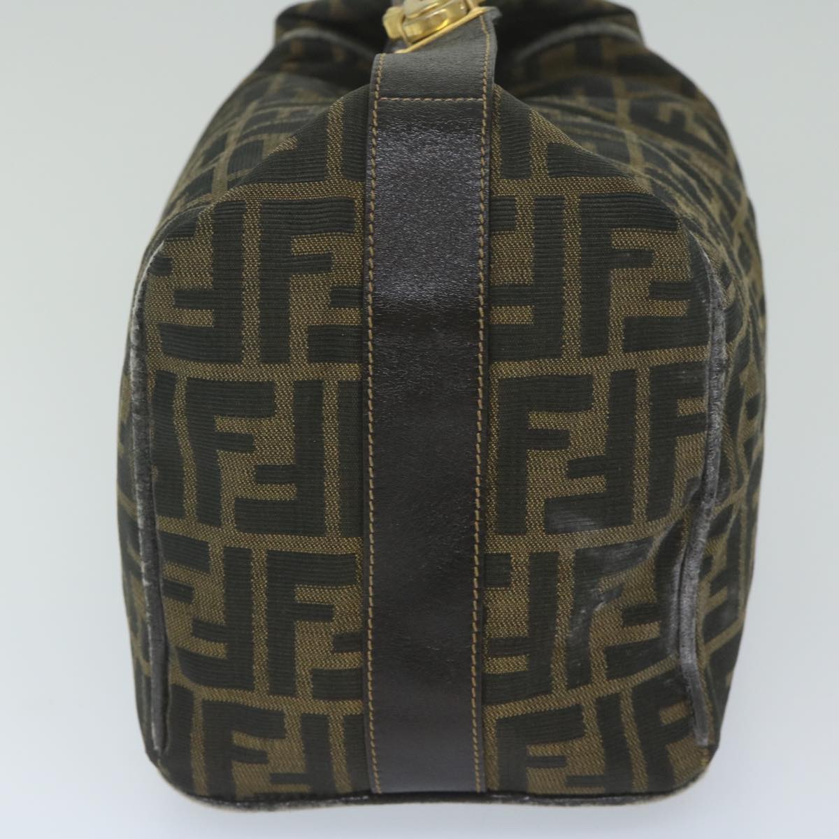 FENDI Zucca Canvas Vanity Cosmetic Pouch Black Brownki3845