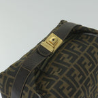 FENDI Zucca Canvas Vanity Cosmetic Pouch Black Brownki3845