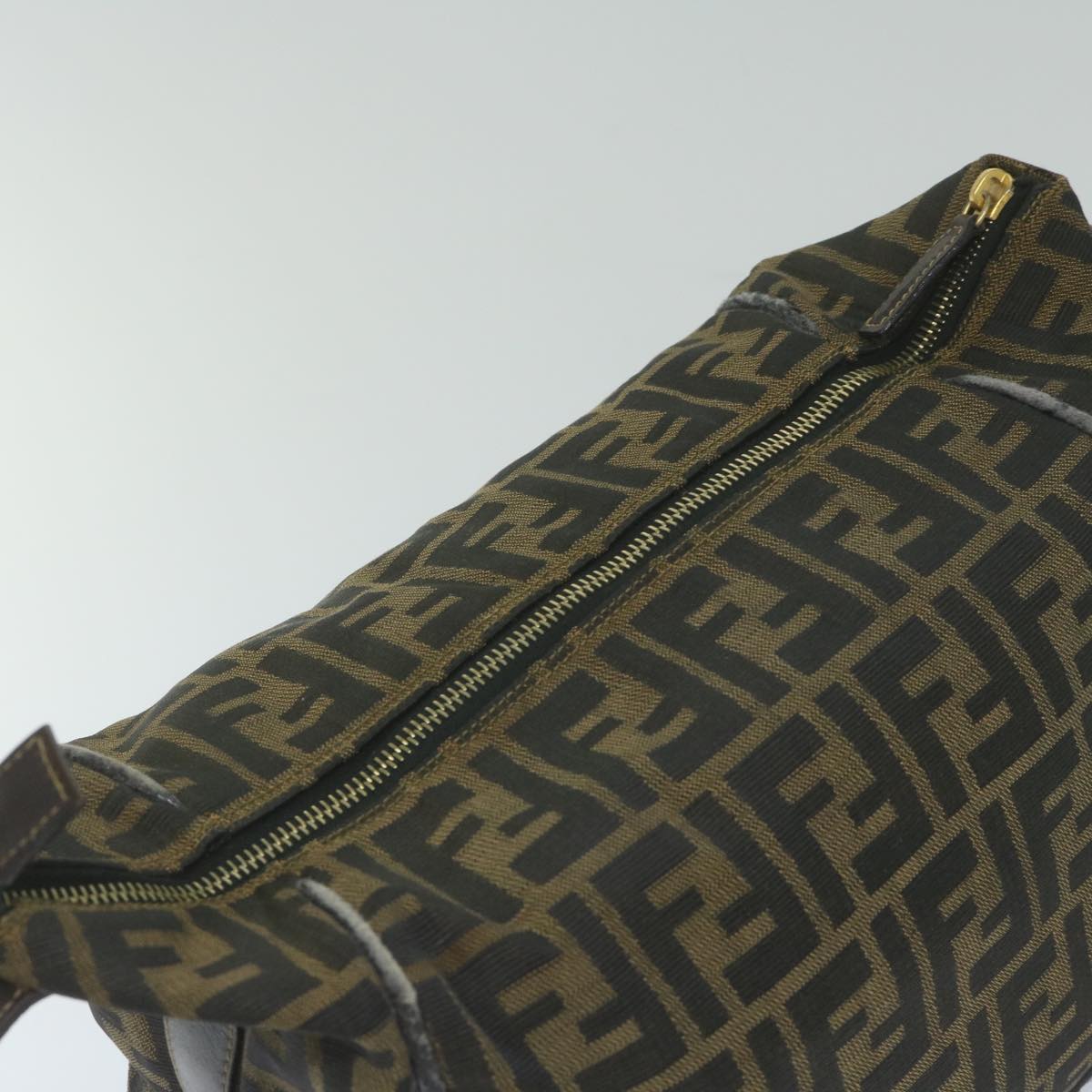 FENDI Zucca Canvas Vanity Cosmetic Pouch Black Brownki3845