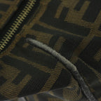 FENDI Zucca Canvas Vanity Cosmetic Pouch Black Brownki3845