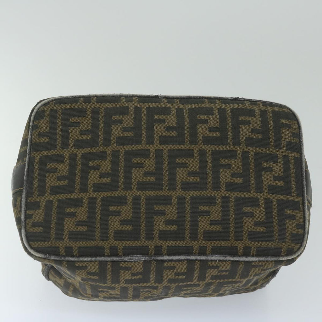 FENDI Zucca Canvas Vanity Cosmetic Pouch Black Brownki3845