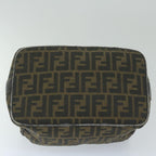 FENDI Zucca Canvas Vanity Cosmetic Pouch Black Brownki3845