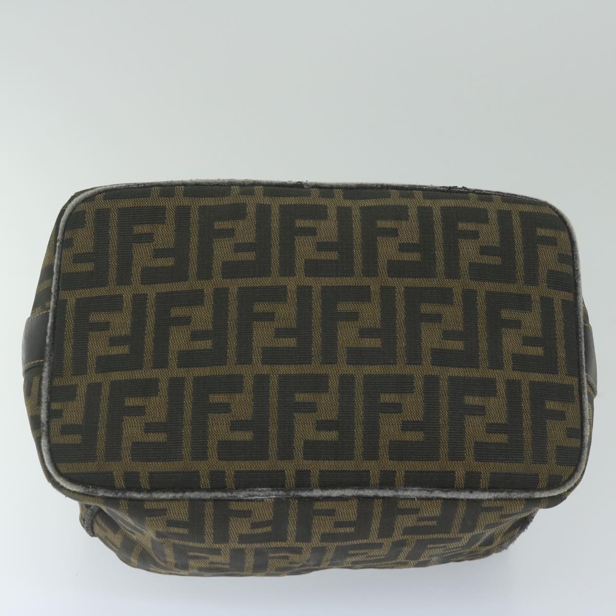 FENDI Zucca Canvas Vanity Cosmetic Pouch Black Brownki3845