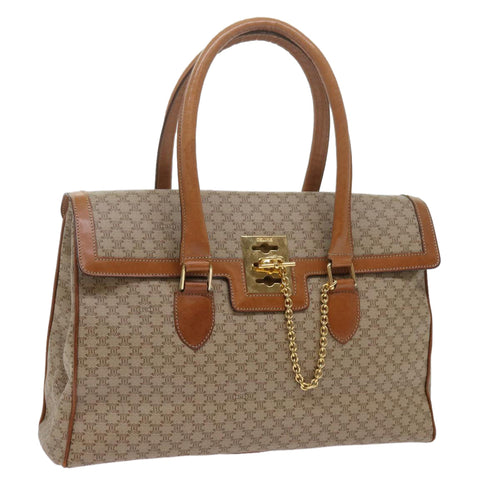 CELINE Macadam Canvas Hand Bag Beige  ki3925