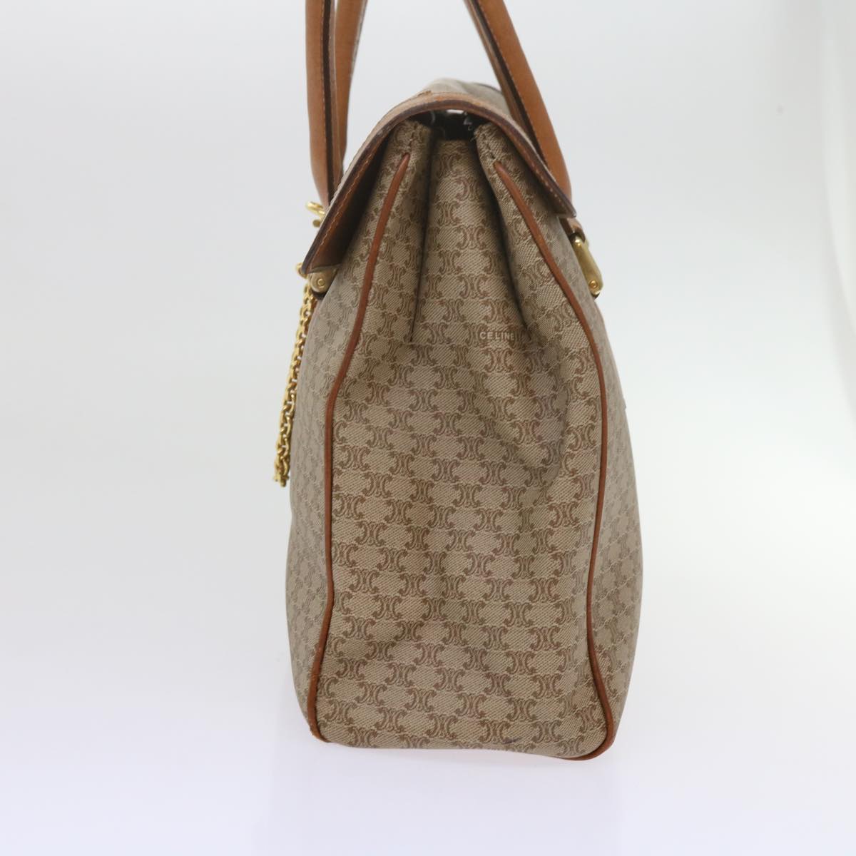 CELINE Macadam Canvas Hand Bag Beige  ki3925