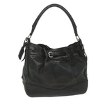 PRADA Shoulder Bag Leather Black  ki3947