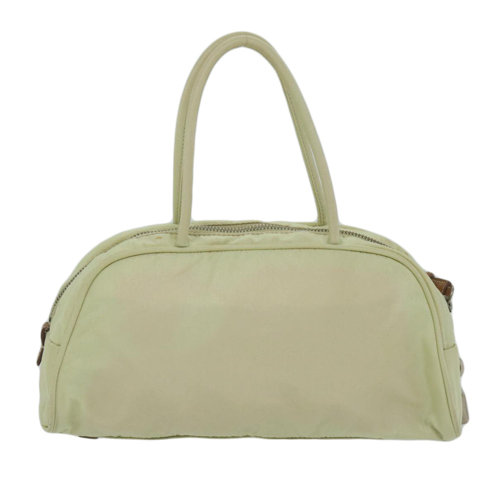 PRADA Hand Bag Nylon White  ki3948