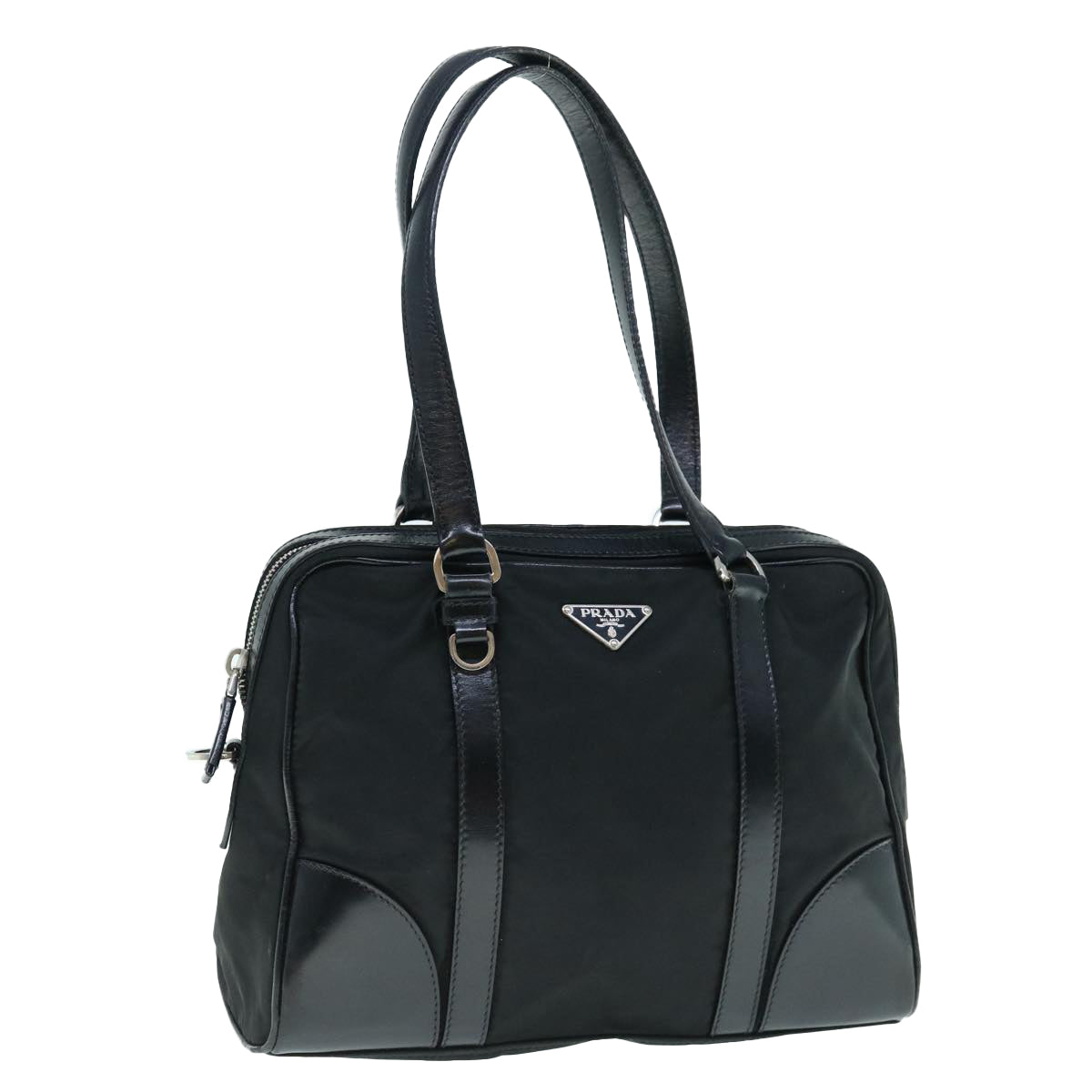 PRADA Hand Bag Nylon Black  ki3990