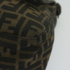 FENDI Zucca Canvas Mamma Baguette Shoulder Bag Black 33492 26325 008ki4044