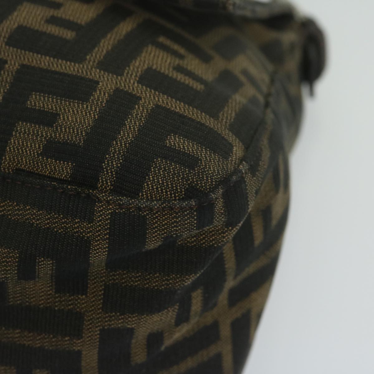 FENDI Zucca Canvas Mamma Baguette Shoulder Bag Black 33492 26325 008ki4044