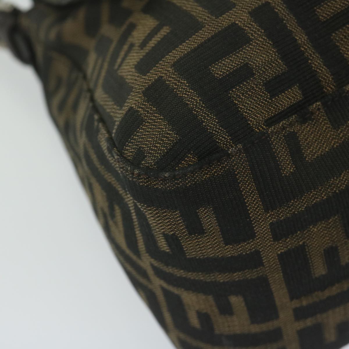 FENDI Zucca Canvas Mamma Baguette Shoulder Bag Black 33492 26325 008ki4044