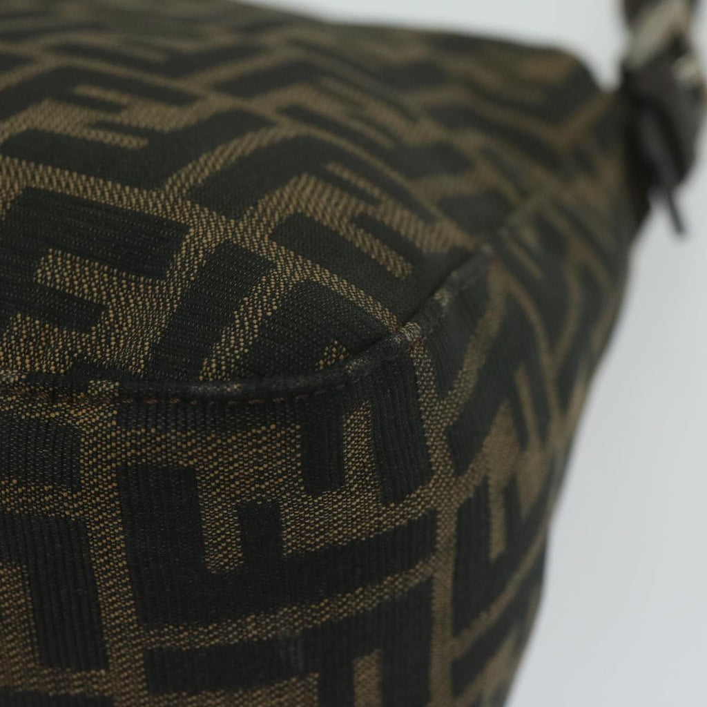 FENDI Zucca Canvas Mamma Baguette Shoulder Bag Black 33492 26325 008ki4044