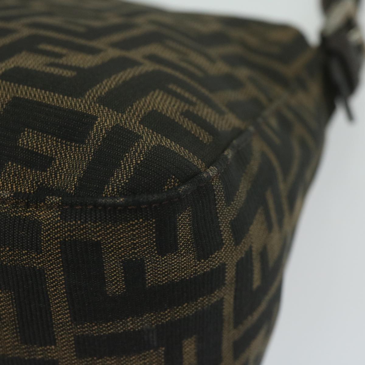 FENDI Zucca Canvas Mamma Baguette Shoulder Bag Black 33492 26325 008ki4044