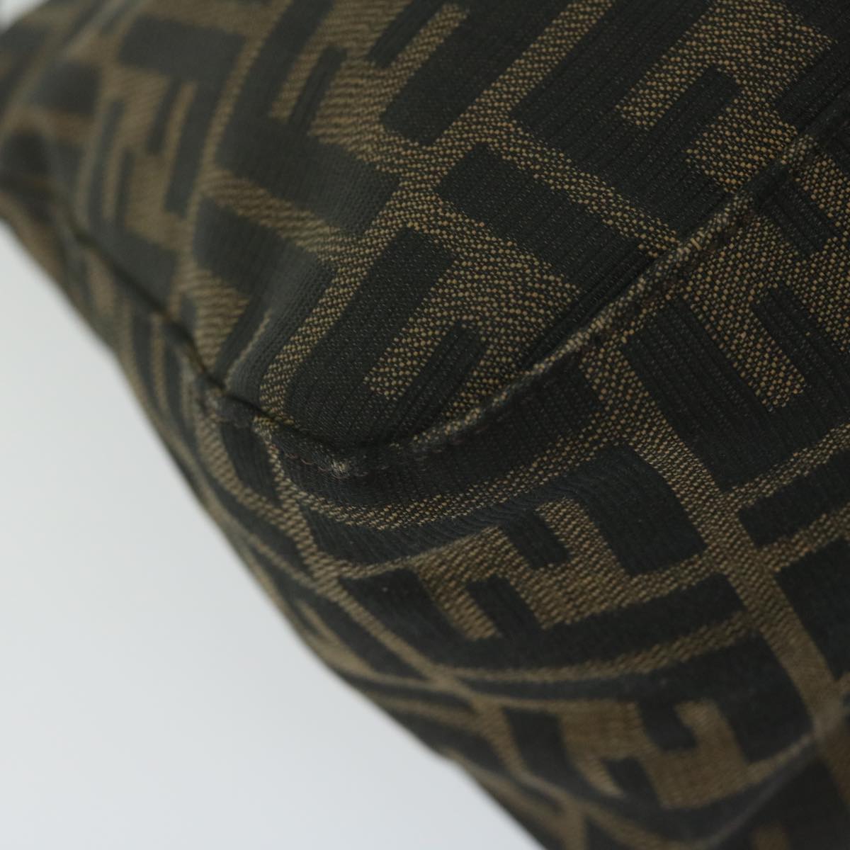 FENDI Zucca Canvas Mamma Baguette Shoulder Bag Black 33492 26325 008ki4044